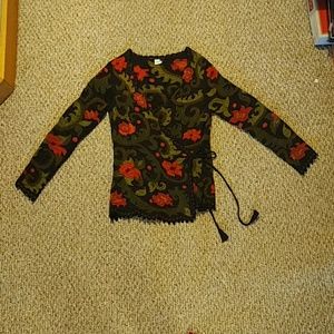 100% Pima Cotton Peruvian Connection Wrap Sweater